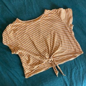 Mustard Yellow crop T-shirt